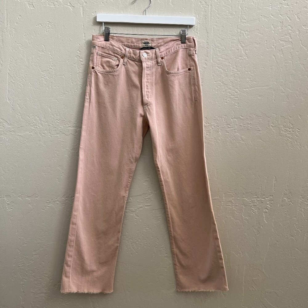 Citizens of Humanity Dusty Pink Parker High Waist Crop Cuff Jeans - Picture 5 of 11